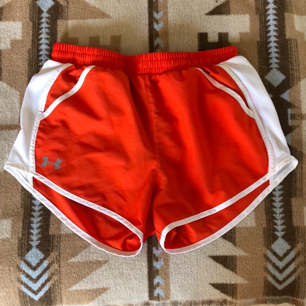 Orange Under Armour running shorts Size Small
